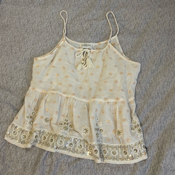 Abercrombie Size Medium Boho Embroidered Tank Blouse - Picture 1 of 4